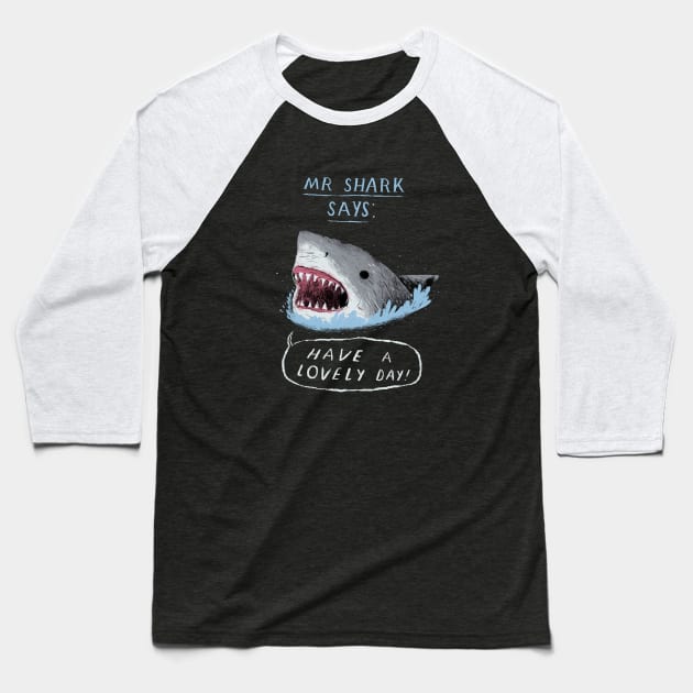 mr shark Baseball T-Shirt by Louisros